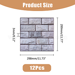 3D Brick Pattern PVC Self Adhesive Wall Stickers&nbsp;DIY-WH0308-550D