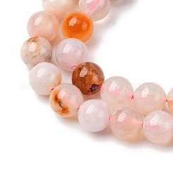 Natural Cherry Blossom Agate Beads Strands&nbsp;G-D313-A01-8mm