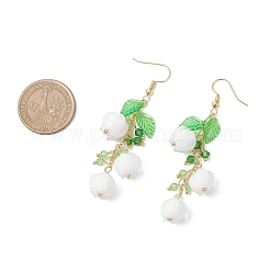 Flower Glass Dangle Earrings&nbsp;EJEW-TA00746