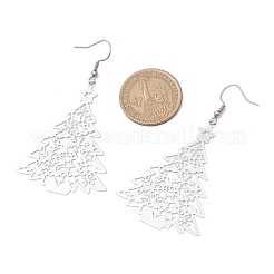 Non-Tarnish Hollow Christmas Tree 201 Stainless Steel Dangle Earrings for Women&nbsp;EJEW-JE05876
