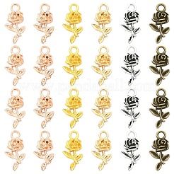 20Pcs 5 Colors Tibetan Style Alloy Pendants&nbsp;FIND-YW0008-50