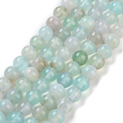 Natural Striped Agate/Banded Agate Bead Strands&nbsp;G-K155-A-6mm-04