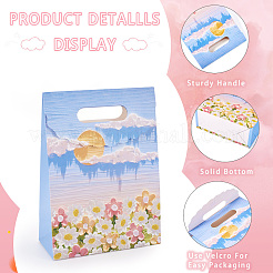 5Pcs 5 Styles Printed Paper Gift Tote Bags&nbsp;ABAG-TA0001-53