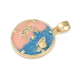 Brass With Cubic Zirconia and Enamel&nbsp;KK-Q005-06G