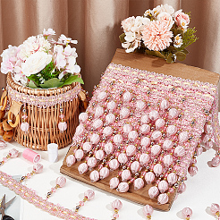 Curtain Plastic Beaded Fringe Trim&nbsp;OCOR-WH0090-69B