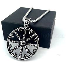 Vintage 304 Stainless Steel Viking Anchor Pendant Necklaces for Men&nbsp;LS-VB2493