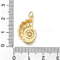 Brass Micro Pave Cubic Zirconia Pendants&nbsp;KK-D431-016G