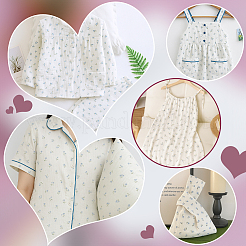 Flower Pattern Cotton Fabric&nbsp;DIY-WH0899-587