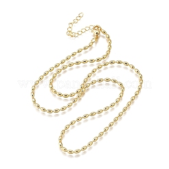 2.5MM Brass Oval Link Chain Necklaces&nbsp;NJEW-M108-20G