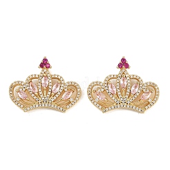 Brass Micro Pave Cubic Zirconia Pendants&nbsp;KK-S526-09G-B