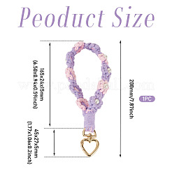 Cotton Braided Flower Pendant Decorations&nbsp;AJEW-TAC0030-032G-09