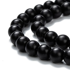 Natural Black Onyx Beads Strands&nbsp;X-G-Z024-01C