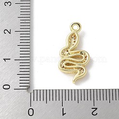 Brass Micro Pave Clear Cubic Zirconia Pendants&nbsp;LS-KK-S505-04G-01