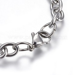 Tarnish Resistant 304 Stainless Steel Charm Bracelets&nbsp;BJEW-L637-20-P