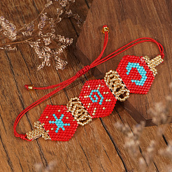 Glass Seed Beaded Braided Bead Bracelets for Women&nbsp;IL9992