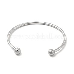 Tarnish Resistant Classic 201 Stainless Steel Cuff Bangles for Women&nbsp;BJEW-P289-01P