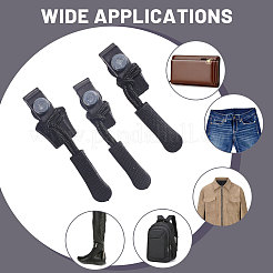 36 Sets 3 Styles Detachable Plastic & Metal Zipper Slider Puller&nbsp;FIND-CA0009-86