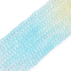 10 Strands Transparent Gradient Color Glass Beads Strands&nbsp;GLAA-CJ0002-14