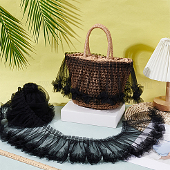4Yards Polyester Pleated Lace Trim&nbsp;OCOR-PH0007-69B