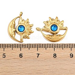 304 Stainless Steel Rhinestone Pendants&nbsp;STAS-Z166-24G-09