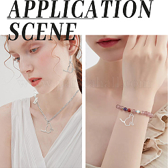 20Pcs Rack Plating Alloy Kitten Open Back Bezel Pendants&nbsp;FIND-SC0008-19