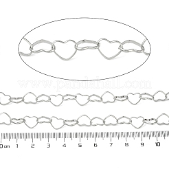 304 Stainless Steel Heart Link Chains&nbsp;CHS-P024-08P