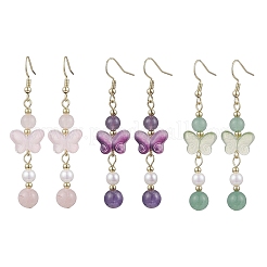 Natural Beads Dangle Earrings&nbsp;EJEW-JE06317