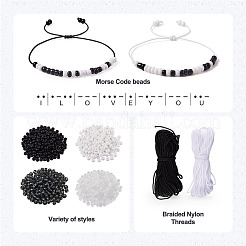 DIY Morse Code Message Bracelet Making Kit&nbsp;DIY-CF0001-15
