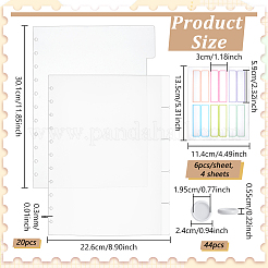 4 Bags Rectangle Plastic Notebook Index Divider Sheets&nbsp;OFST-NB0001-02