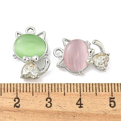 UV Plating Alloy Rhinestone Pendants&nbsp;FIND-M033-17P