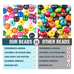 Dyed Eco-Friendly Wood Beads Sets&nbsp;WOOD-PH0003-01