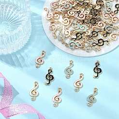 60Pcs 4 Colors Alloy Enamel Pendants&nbsp;ENAM-YW0005-58