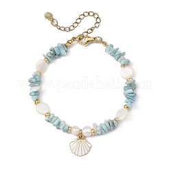 Shell Shape Alloy Enamel Charm Bracelets&nbsp;BJEW-JB13913