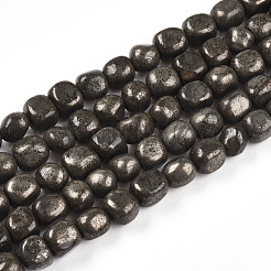 Natural Pyrite Beads Strands&nbsp;G-N346-04A-01