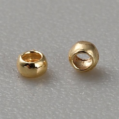 Brass Crimp Beads&nbsp;KK-WH20004-01A-G