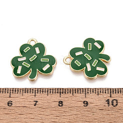 Saint Patrick's Day Alloy Enamel Pendants&nbsp;ENAM-T024-39A-G