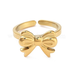 304 Stainless Steel Open Cuff Rings for Women&nbsp;RJEW-Z044-01G-06