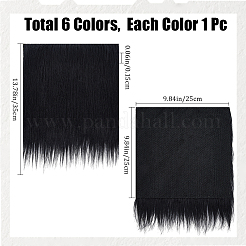 6Pcs 6 Colors Faux Fur Squares Fabric&nbsp;DIY-GF0009-27