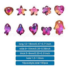 Glass Rhinestone Pendants&nbsp;YS-TAC0007-01B