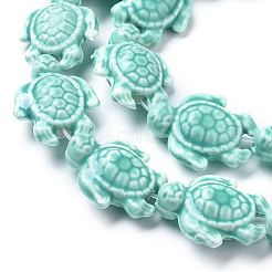 Handmade Porcelain Beads Strands&nbsp;LAMP-G140-02