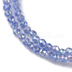 Transparent Electroplate Glass Beads Strands&nbsp;EGLA-H107-01A-AB04