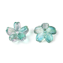 Baking Paint Transparent Glass Bead Caps&nbsp;DGLA-N014-06B-02