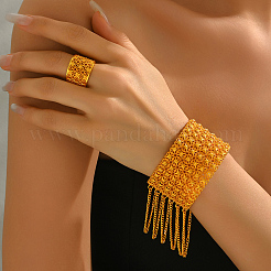 Vintage Alloy Wide Cuff Ring & Bangle Sets for Women&nbsp;QM1838