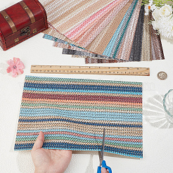 10Pcs 10 Colors PVC Imitation Leather Sheets Fabric&nbsp;DIY-CL0001-97A