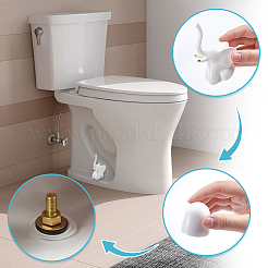 Round Plastic Push-On Toilet Bowl Bolt Caps Covers with Extra Washers and Ceramics Display Decorations&nbsp;AJEW-NB0008-28