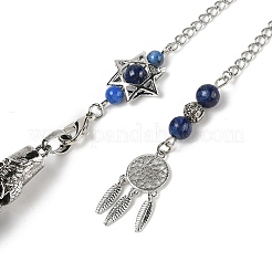 Natural Lapis Lazuli Cone Dowsing Pendulum Big Pointed Pendants&nbsp;AJEW-Z041-01H-AS