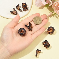 8Pcs 4 Styles Leopard Print Acrylic European Beads&nbsp;MACR-FS0002-48
