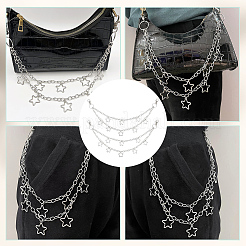 Alloy & Iron Double Layer Chains for Jeans Pants&nbsp;AJEW-WH0038-37P