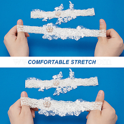 Lace Elastic Bridal Garters&nbsp;OCOR-WH0020-08