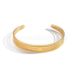 Vintage Hammered 304 Stainless Steel Multi-strand Cuff Bangles for Women&nbsp;AJ6872